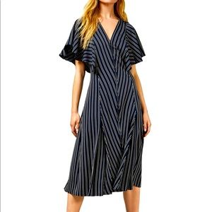 Ted Baker Flissie Striped Midi Dress, Navy/Multi